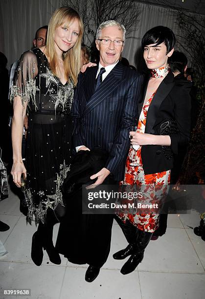 Model Jade Parfitt, comedian Paul O'Grady and model Erin O'Connor attend the VIP reception to launch the English National Ballet Christmas season...