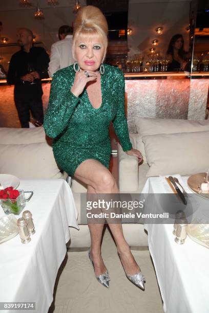 Ivana Trump attends the Lady Monika Bacardi's Birthday Party on August 25, 2017 in Saint-Tropez, France.