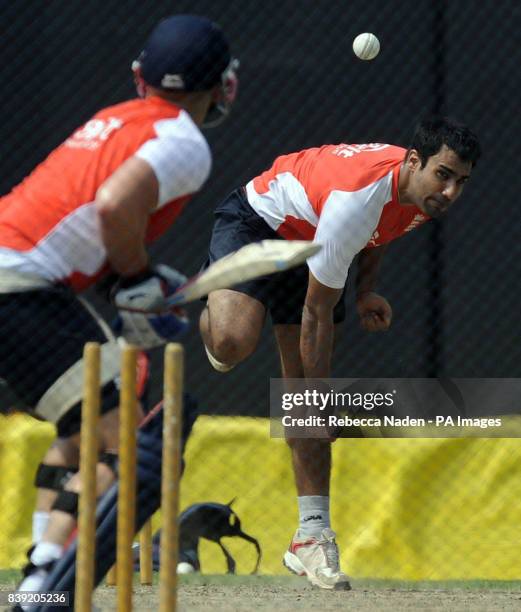 England's Ravi Bopara during net practice at the R. Premadasa Stadium, Colombo, Sri Lanka.