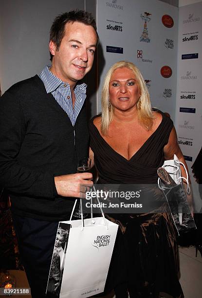 Julian Clary and Vanessa Feltz attend the Sleeping Beauty - VIP Reception held at the St Martins Lane Hotel on December 4, 2008 in London, England.