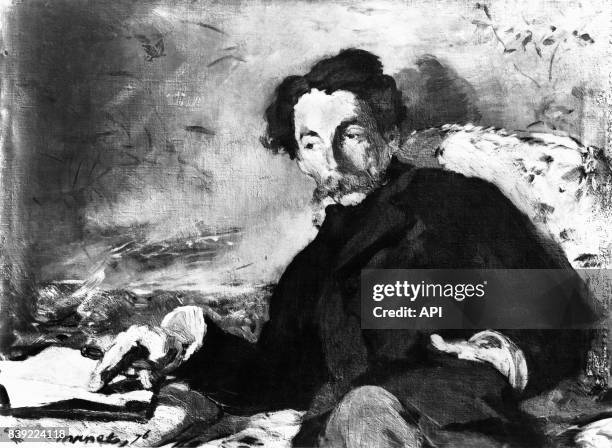 Portrait du poète français Stéphane Mallarmé réalisé par Edouard Manet en 1876.