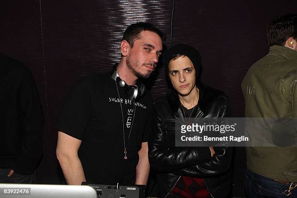 And Samantha Ronson attend the 2008 NASCAR Sprint Cup Series Champion's party at Marquee on December 4, 2008 in New York City.