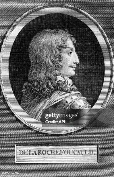 Portrait du duc François de La Rochefoucauld, écrivain français.
