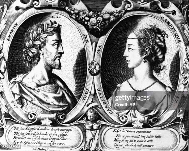 Portraits du poète français Pierre de Ronsard et de Cassandre Salviati.