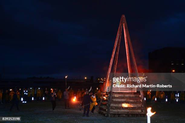 Jimmy Cauty and Bill Drumond light a Funeral Pyre on The Toxteth Day of The Dead as The Justified Ancients of Mu Mu Present 'Welcome To The Dark...