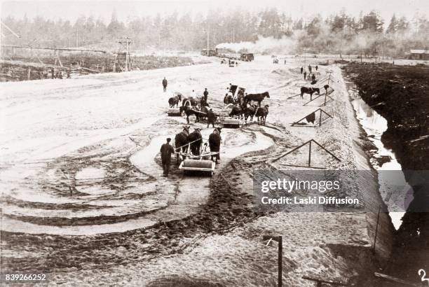 Construction of the White Sea-Baltic Canal . The canal was constructed between 1931 and 1933 by forced labor of Gulag inmates. According to official...