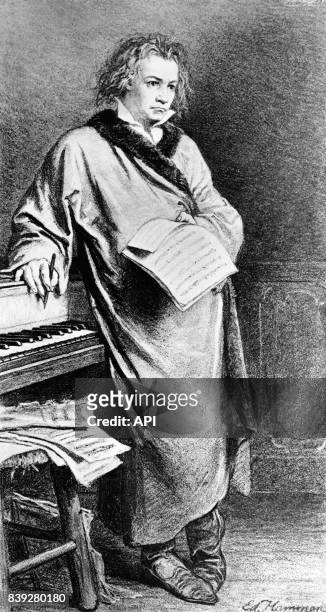 Portrait du compositeur allemand Ludwig van Beethoven.