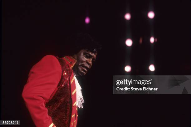 James Brown performs at the Paramount, 1992. New York.