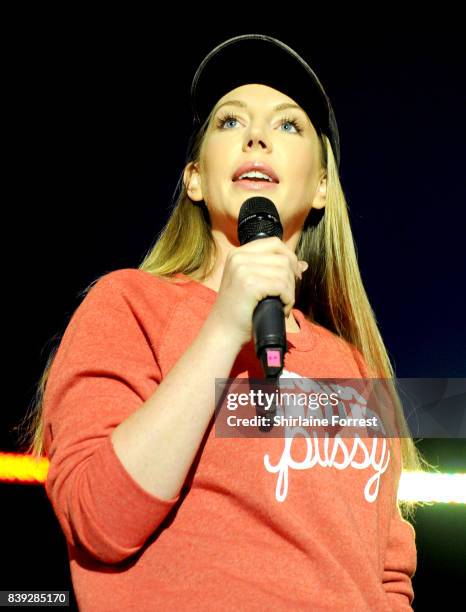 Katherine Ryan performs at Leeds Festival at Bramhall Park on August 25, 2017 in Leeds, England.