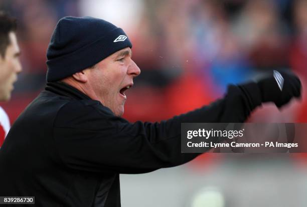 Ranger's Ally McCoist during the Clydesdale Bank Scottish Premier League match at New Douglas Park, Hamilton.