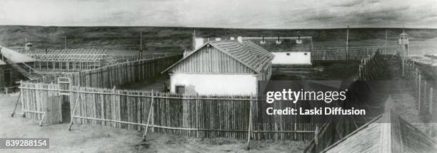 Vorkuta Gulag , one of the major Soviet labor camps, Russia, Komi Republic, 1945.