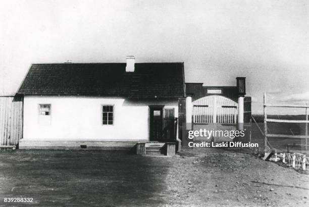 Shack in Vorkuta Gulag , one of the major Soviet labor camps, Russia, Komi Republic, 1945.