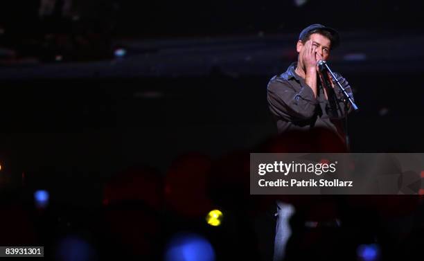 Michael Hirte performs on the stage during the Dome 48 on December 05, 2008 in Duesseldorf, Germany.
