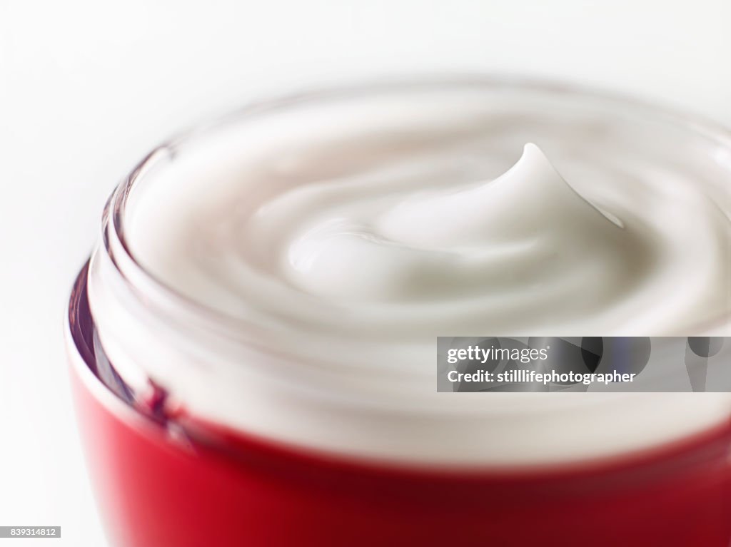 Close up cream in jar
