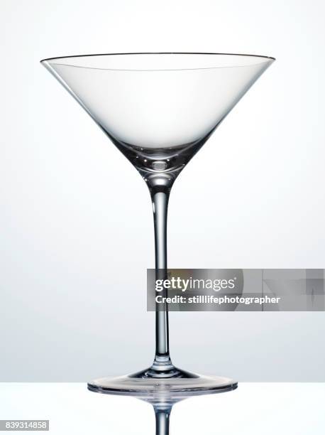 empty martini glass - bicchiere da martini foto e immagini stock