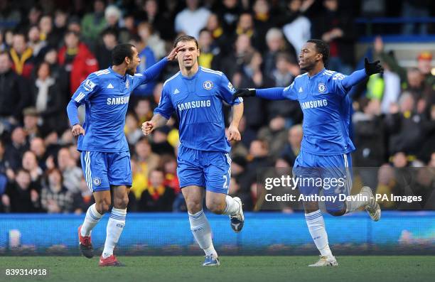 Chelsea's Daniel Sturridge celebrates scoring the opening goal