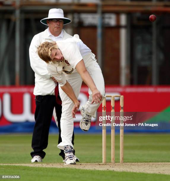 Northamptonshire's David Willey in action during the tour match at the County Ground, Northampton.