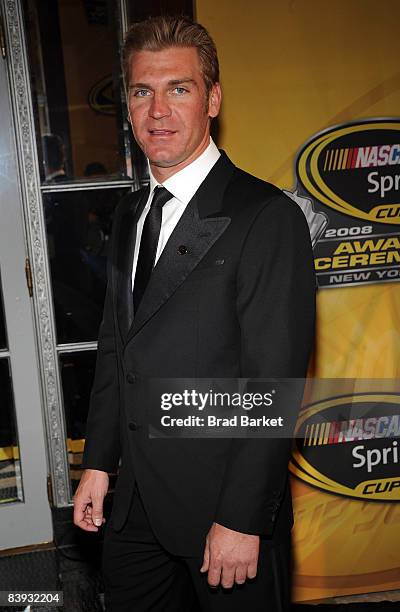 Nationwide Series Champion driver Clint Bowyer arrives at the NASCAR Sprint Cup Series Awards Ceremony at the Waldorf Astoria on December 5, 2008 in...