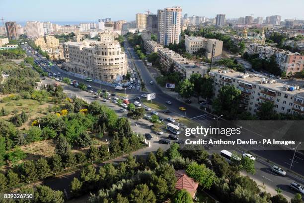 General view of the Baku skyline, Azerbaijan