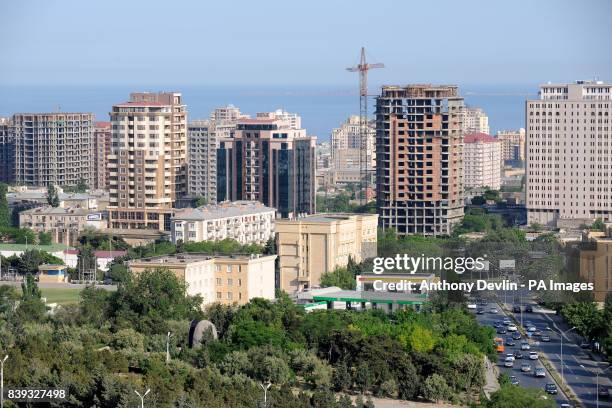 General view of the Baku skyline, Azerbaijan