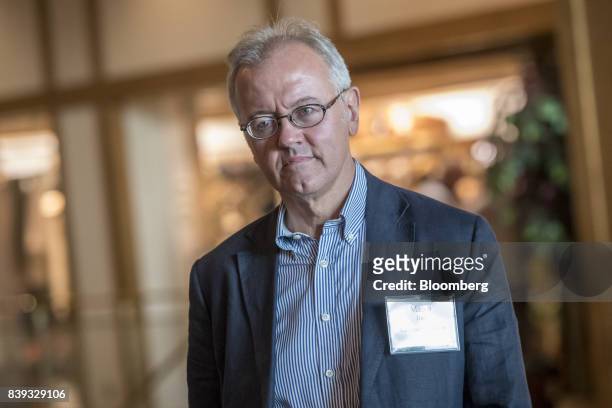 Marco Buti, director-general for Economic and Financial Affairs at the European Commission, arrives for a dinner during the Jackson Hole economic...