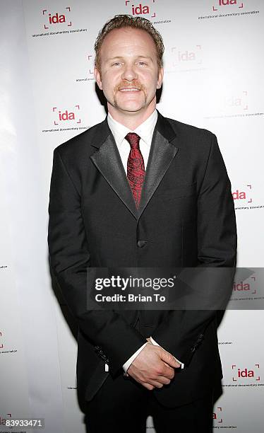 Documentary filmmaker Morgan Spurlock arrives at the 24th Annual International Documentary Association Awards Ceremony at the Director's Guild of...