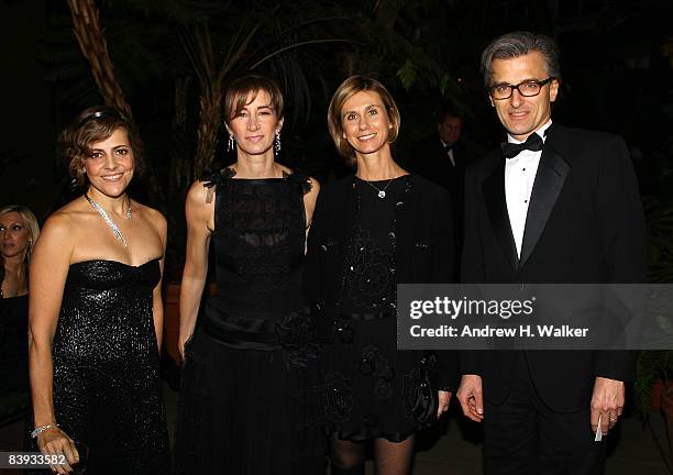 Alexandra Lebenthal, Erica Kasel and Laurent Grosgogeat with his guest attend The Winter Wonderland Ball hosted by the NY Botanical Garden and Chanel...