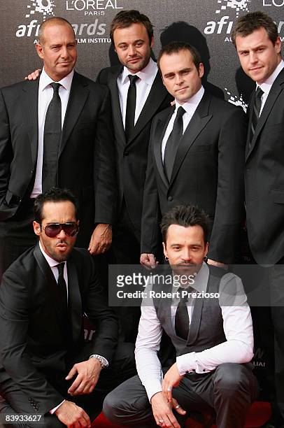 The cast of "Underbelly" Martin Sacks, Gyton Grantley, Les Hill, Roger Corser Alex Dimitriades and Damian Walshe-Howling arrive at the L'Oreal Paris...