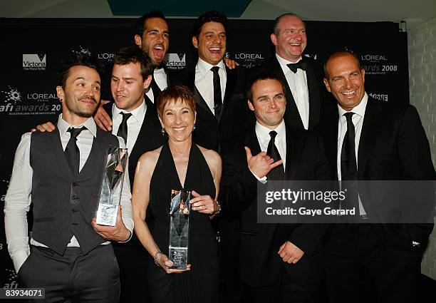 The cast of "Underbelly" Alex Dimitriades, Vince Colosimo, Greg Haddrick, Damian Walshe-Howling, Roger Corser, Brenda Pam, Les Hill and Martin Sacks...