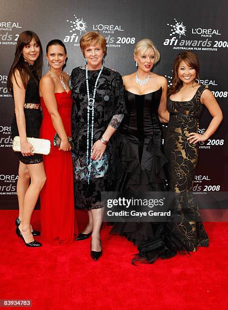 Actresses Emma Lung, Saskia Burmeister, director Dee McLachlan, Veronica Sywak and Sun Park of "The Jammed" arrive at the L'Oreal Paris 2008 AFI...