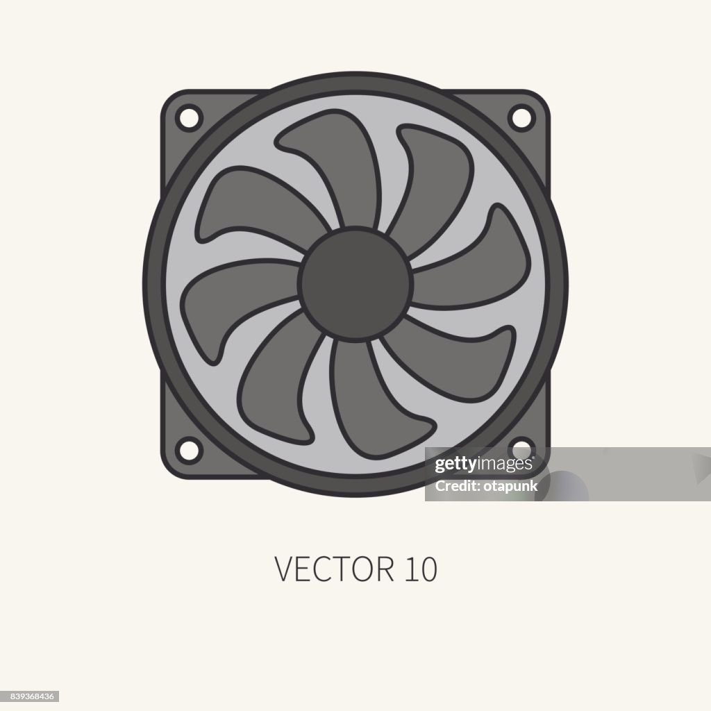 Línea Plana Color Vector Parte Icono Pc Ventilador De Refrigeración Dibujos Animados Juegos Digitales Y Dispositivo De Escritorio De Pc De Oficina De Negocios Gadget De La Innovación Hardware Ilustración Y Elemento Línea Plana Color Vector Parte Icono Pc Ventilador De Refrigeración Dibujos Animados Juegos Digitales Y Dispositivo De Escritorio De Pc De Oficina De Negocios Gadget De La Innovación Hardware Ilustración Y Elemento
