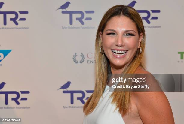 Televison host/model Daiy Fuentes arrives at the Tyler Robinson Foundation's 4th annual 'Believer Gala' at Caesars Palace on August 25, 2017 in Las...