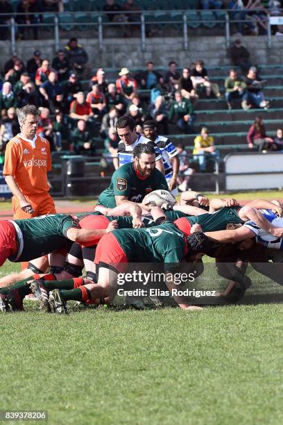 Piri Weepu of Wairarapa-Bush feeds the scrum during the round one Heartland Championship match between Wanganui and Wairarapa Bush at Cooks Garden on...