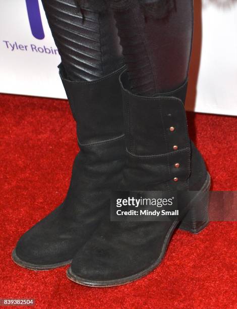 Actress Kim Raver, shoe detail, attends the fourth annual Tyler Robinson Foundation gala benefiting families affected by pediatric cancer at Caesars...