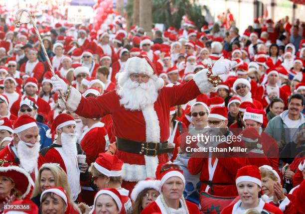 Santa Claus actor appears among thousands of runners dressed in Santa Claus outfits to take part in Opportunity Village's fourth annual 5K Las Vegas...