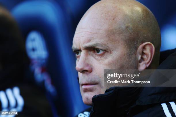 Ray Wilkons the Chelsea Assitant First Team Coach is seen before the Barclays Premier League match between Bolton Wanderers and Chelsea at the Reebok...