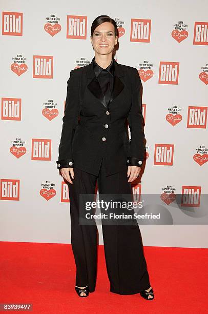 Former figur skating Katharina Witt attends the Ein Herz fuer Kinder Gala at Ullsteinhall at Axel Springer Building on December 6, 2008 in Berlin,...