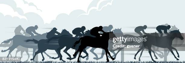 stockillustraties, clipart, cartoons en iconen met renpaard - sports competition format