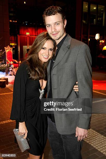 Presenter Nazan Eckes and boyfriend Julian Khol attend the Ein Herz fuer Kinder Gala at Ullsteinhall at Axel Springer Building on December 6, 2008 in...