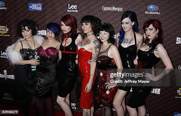 Suicide Girls arrive at the Spike TV's "Scream 2008" Awards at The Greek Theater on October 18, 2008 in Los Angeles, California.