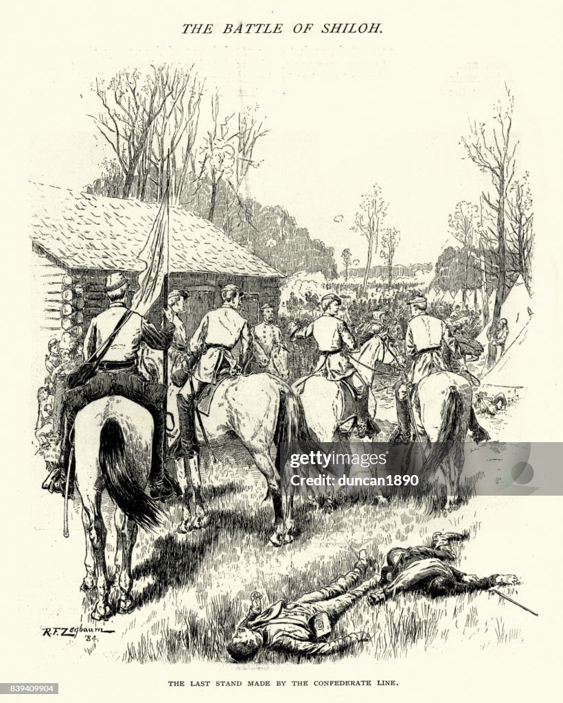 American Civil War, Battle of Shiloh Confederate Last Stand
