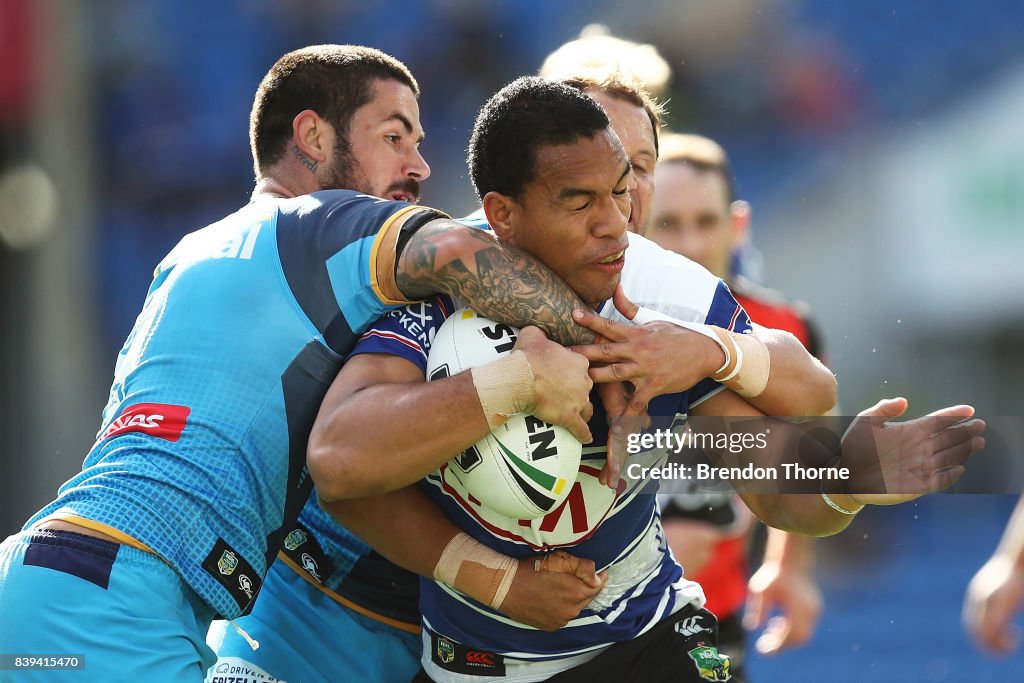 NRL Rd 25 - Titans v Bulldogs