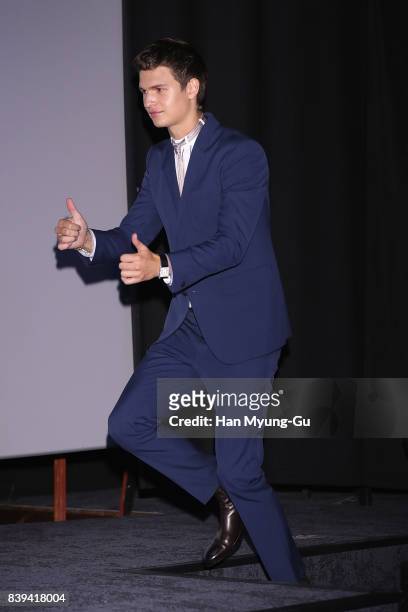 Ansel Elgort attends the 'Baby Driver' press conference at COEX Megabox on August 25, 2017 in Seoul, South Korea. The film will open on September 14,...