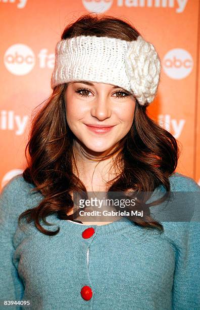 Shailene Woodley attends ABC Family's "25 Days of Christmas" winter wonderland event hosted at The Rock Center Cafe at Rockefeller Center on December...