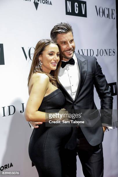 Snezana Markoski and Sam Wood arrives ahead of the NGV Gala at NGV International on August 26, 2017 in Melbourne, Australia.