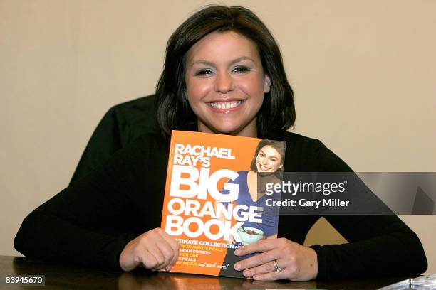 Rachael Ray signs copies of her new book "Rachael Ray's Big Orange Book" at Book People on December 07, 2008 in Austin, Texas.