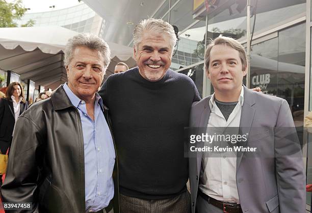 Actor Dustin Hoffman , writer/producer Gary Ross and actor Matthew Broderick arrive at the premiere of Universal Picture's "The Tale of Despereaux"...