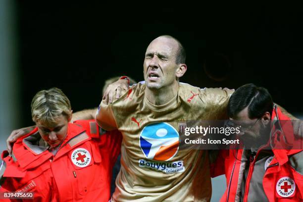 Blessure Jan KOLLER - - Reims / Monaco - 1/8 finale Coupe de la Ligue,