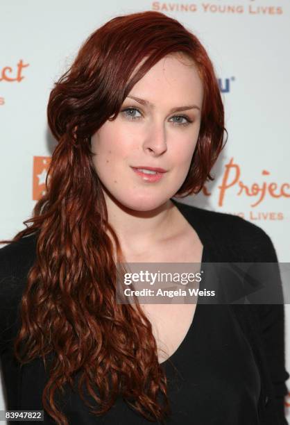 Actress Rumer Willis attends the 11th annual Cracked Xmas fundraising event benefiting The Trevor Project at The Wiltern Theater on December 7, 2008...
