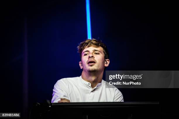 The australian deejay and producer Flume performing live at Lowlands Festival 2017 Biddinghuizen, Netherlands on 20 August 2017 during the third day...